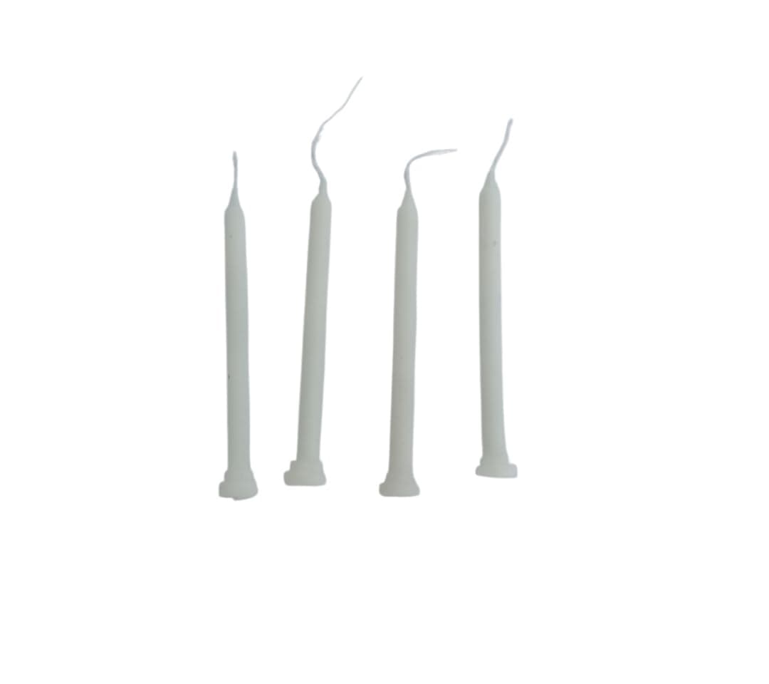 Rakesh Craft Stick Candles 4 inch x 0.5 inch (10 cm x 1.25 cm) Each Candle 5 GMS Decoration Candles for All Festivals and Occasion (Small Candles Unscented Pack of 40)
