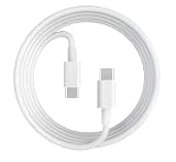 Punnkk Type C to C Fast Charging USB C Cable High-Speed Data Transfer & Power Delivery, for Galaxy A06,F06,A16,M05s,A25,S25,M15,F15,A15,A14,M14,F14,M34,F34,S23 Type-C Cord, White