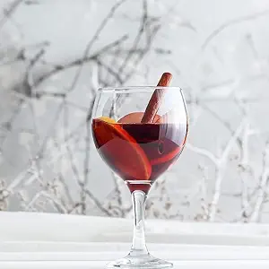 PrimeWorld Clear Balloon Wine Glass Set of 6 – 280ml | Premium Crystal Glasses for Red & White Wine, Champagne, Cocktails | Elegant Stemware for Home, Bar & Gifting