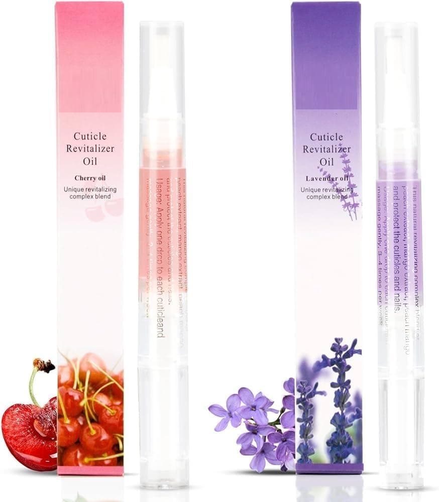 Cuticle Revitalizer Oil Pen, Cherry and Lavender Oil, Nail and Cuticle Care 2pc
