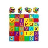 BUMTUM Baby Alphabet Interlocking Tiles Double Sided Water Proof, Learning Floor Carpet Gym Mat for Crawling Babies/Infant/Toddler & Kids | 11X11 Cm, (36 Tiles, Multicolour)