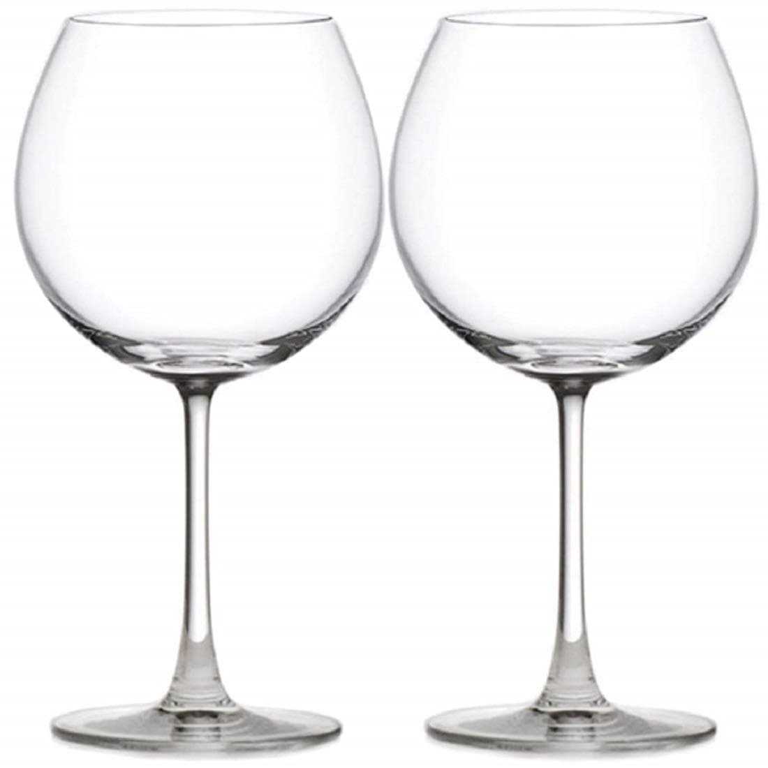 Balloon Red White Or Brandy Premium Crytal Clear Wine Glasses, 650 ML - Set of 2