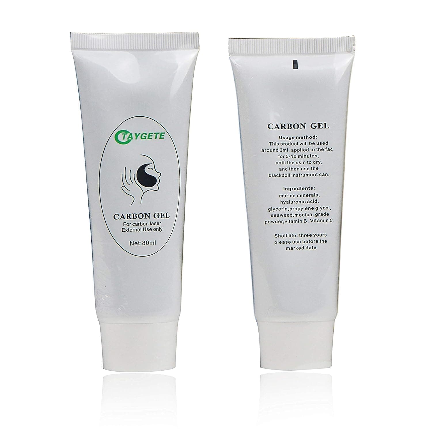 Carbon Peel Gel of Q-Switch Nd:Yag Laser, Carbon Peel Gel for Skin Rejuvenation Black Doll, Facial Skin Deep Cleaning with Carbon Gel for Laser Machine - 80ML (1 Pcs)