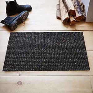 Kuber Industries PVC Door Mat - 24" x 15", Black