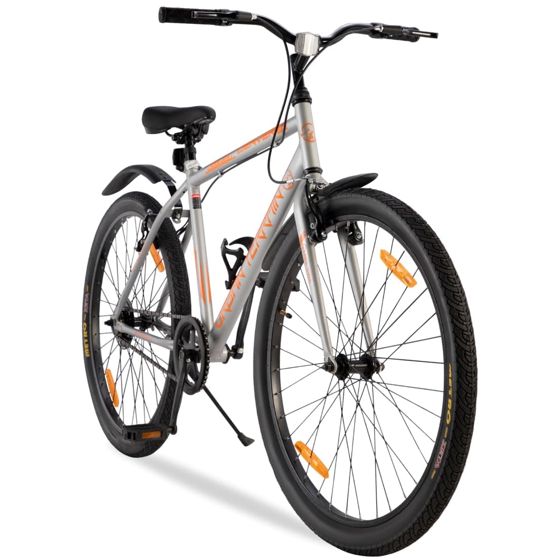 Urban Terrain Denver Cycle/Bicycle Steel City Bike 26 inch Single Speed Bike with Rigid Fork Cycle for Men/Boys UT7003S26 | Ideal for 13+ Years,Frame Size : 18 inch (Silver)