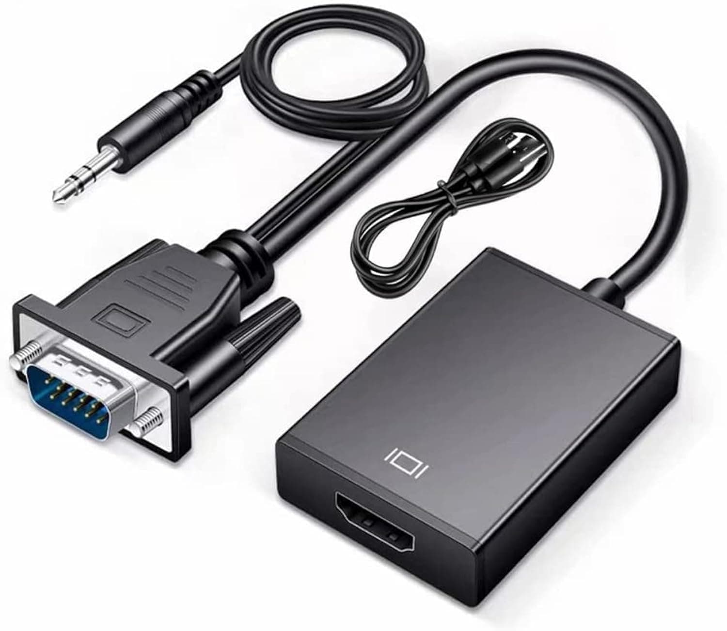 MICROWARE VGA Male & Audio to HDMI Female Converter Cable VGA + Audio in/HDMI Out