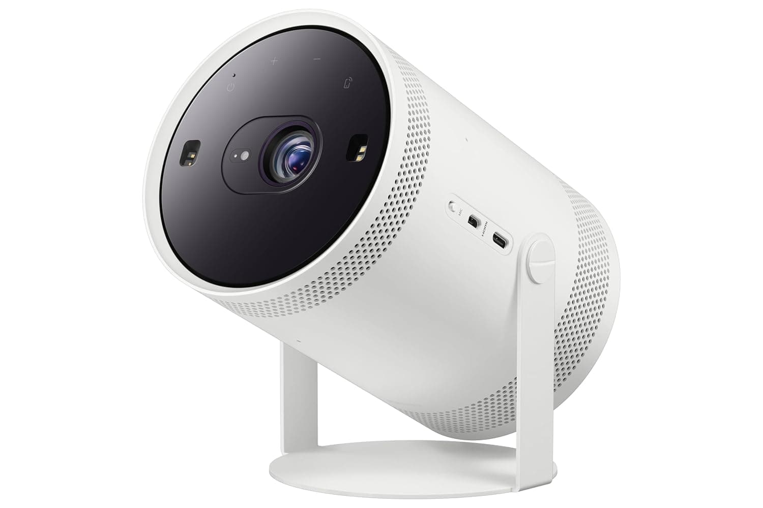 Samsung The Freestyle 2nd Gen Portable Compact Smart LED Projector with FHD Resolution, 100" Maximum Display, 550 LED Lumen, Inbuilt 5w Speaker, Wi-Fi, Bluetooth & HDMI (SP-LFF3CLAXXXL, White)