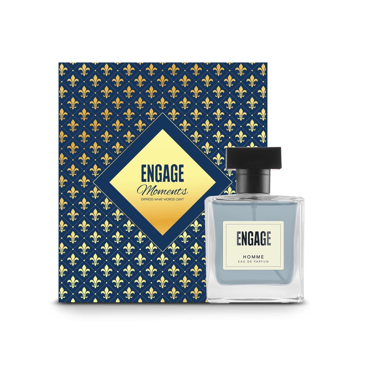 Engage Gift Set - Moments Luxury Perfume Gifts for Men, Homme 100ml, Long Lasting Smell, Perfume for males, Pack of 1, Gift Set for Men, Best Birthday, Anniversary, Gift Hamper by ITC, Eau De Parfum for Man