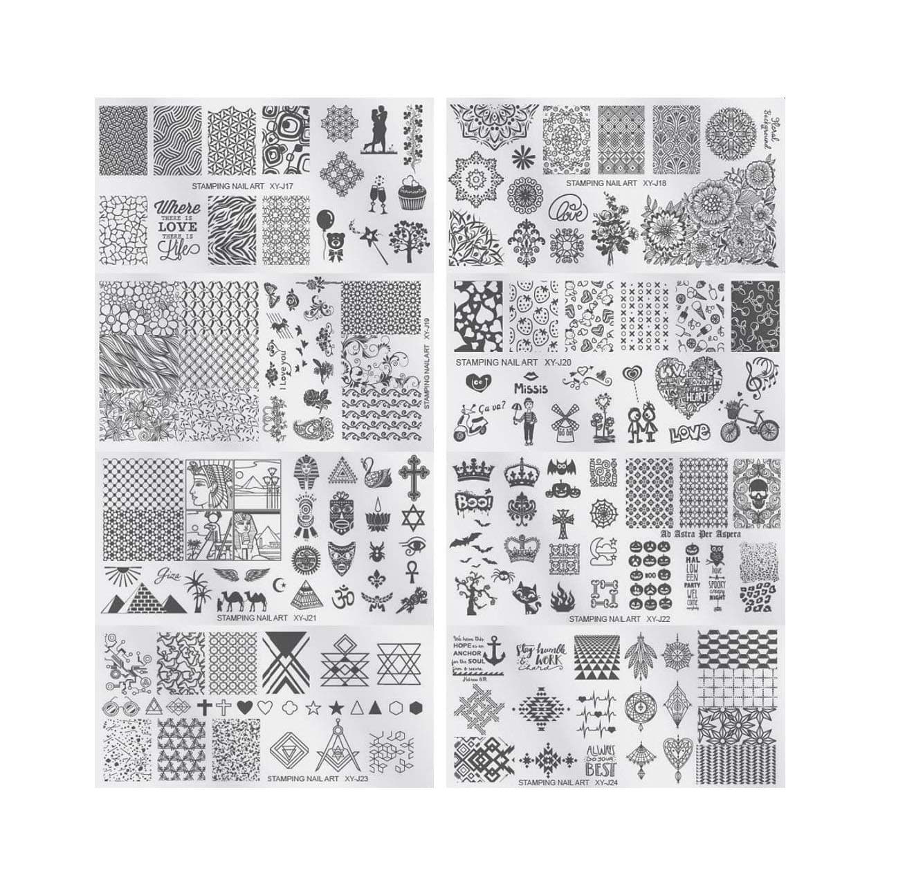 NESA Nail Art Stamp with 4 Design Plates