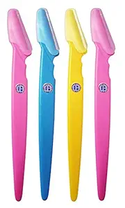 Ear Lobe & Accessories Eyebrow Razor for Women & Girls Set of 4pcs