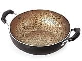 Nirlon Majesty Dishwasher Safe Aluminum Non Stick Deep Kadhai 22cm-2.25 Liter(Compatible with All Gas & stovetops Only)