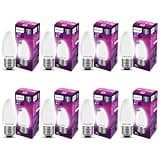 Philips 4-watt Filament Candle LED Bulb | Diffused Candle Bulb for Home & Decoration | Bulb Base: E27, Cool White | Pack of 8