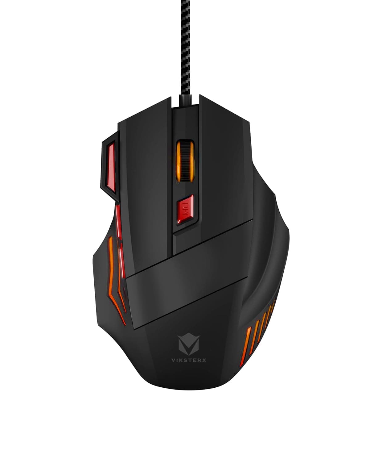 M190 Wired Gaming Mouse with high Precision sensors, Multi Colour LED Lighting, Upto 7200 DPI for Precision Gaming, 1.5m Braided Cable and Upto 3 Million clicks