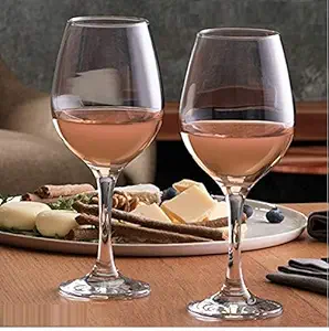 Style Crystal Clear 310 ml Red Wine and White Wine Glasses Perfect for Parties, Gifts,Housewarming,Weddings,Aniversary Set of 2