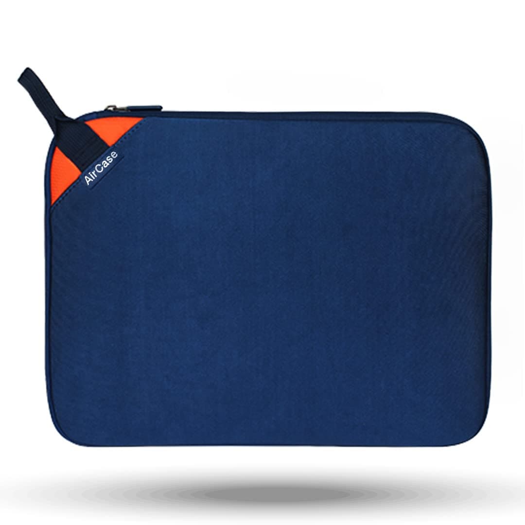 AirCase Laptop Bag with Corner Handle fits Upto 12.5" Laptop/Tablet/ 12.9" iPad Pro,Wrinkle Free,Padded,Water Resistant Light Neoprene case Cover Sleeve Pouch for Men & Women,Blue- 6 Months Warranty