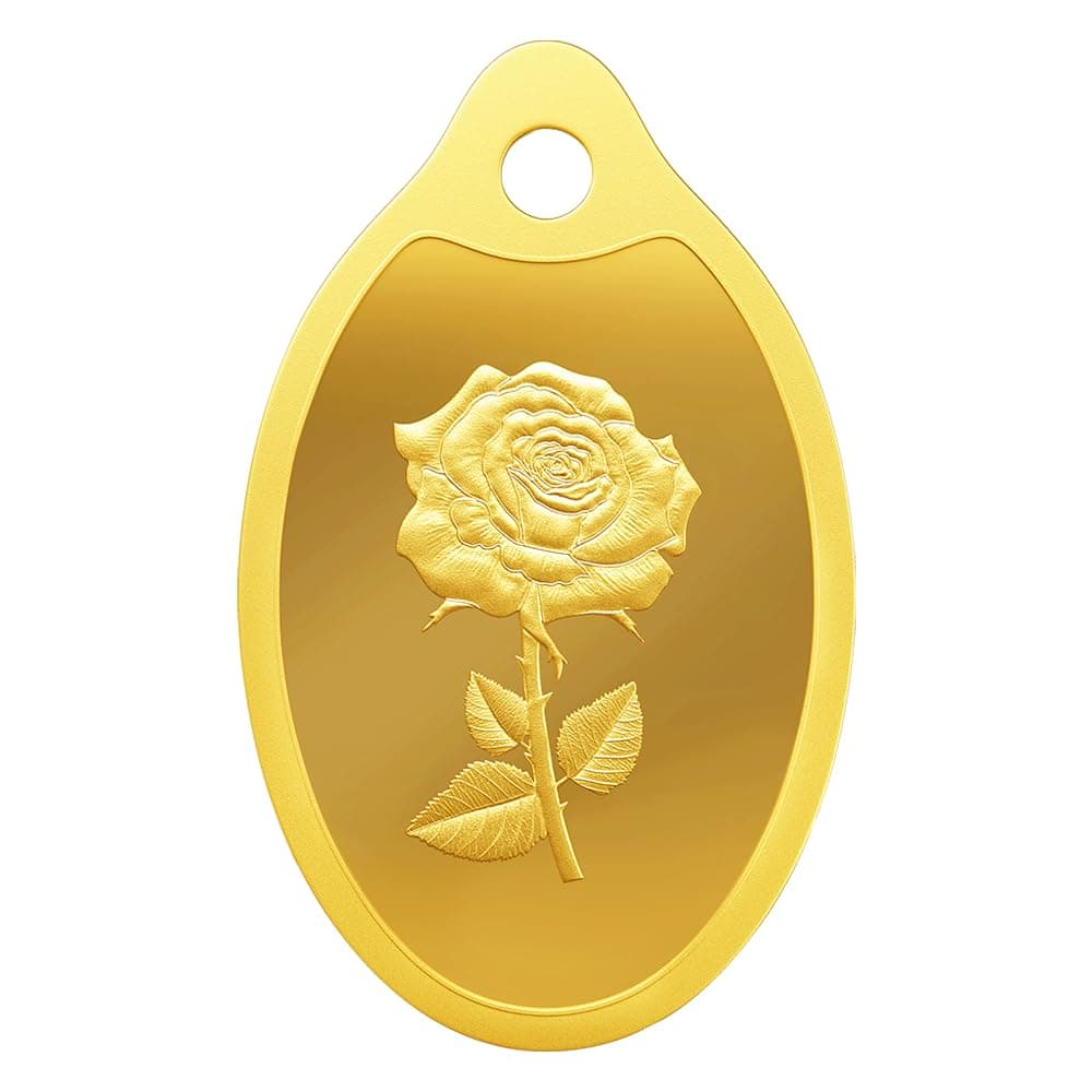 MMTC PAMP 1g 24K (999.9+) Purest Rose Gold Oval Coin, 1g Gold Coin
