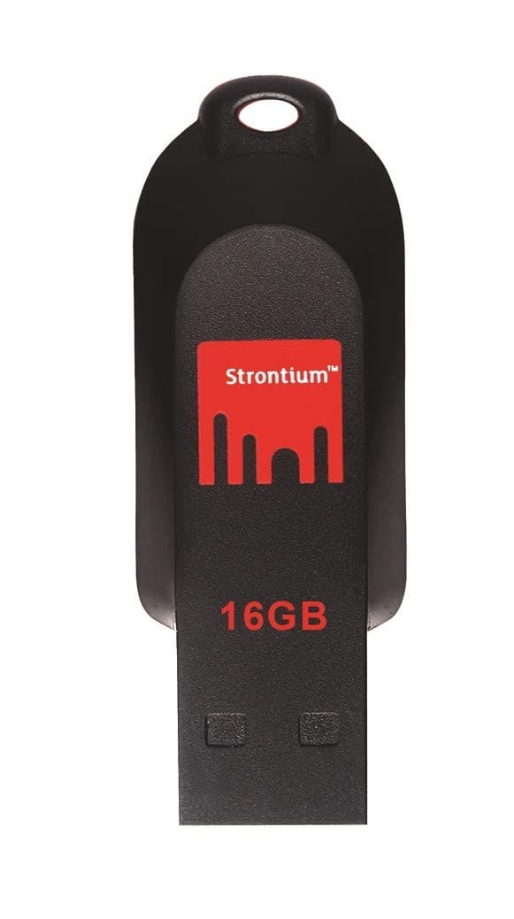 Strontium Pollex 16GB USB Pen Drive (Black/Red)