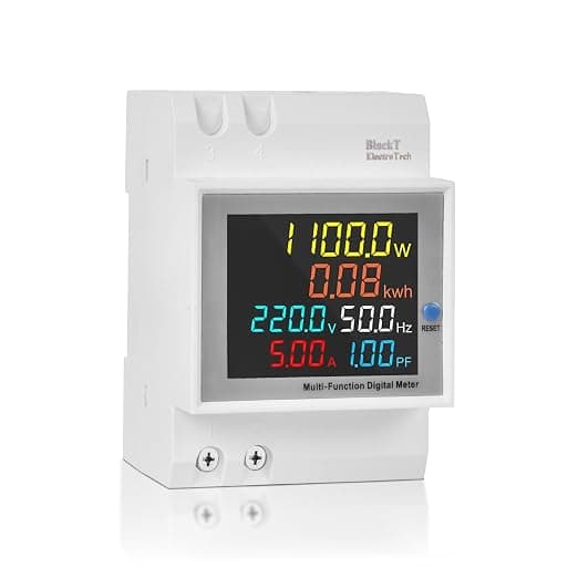 Blackt Electrotech BT710FM Multifunctional Digital Energy Meter - 6-in-1 AC Voltage, Current, Power & Energy Monitor with Built-In CT, 40-300V, 100A (Regular)