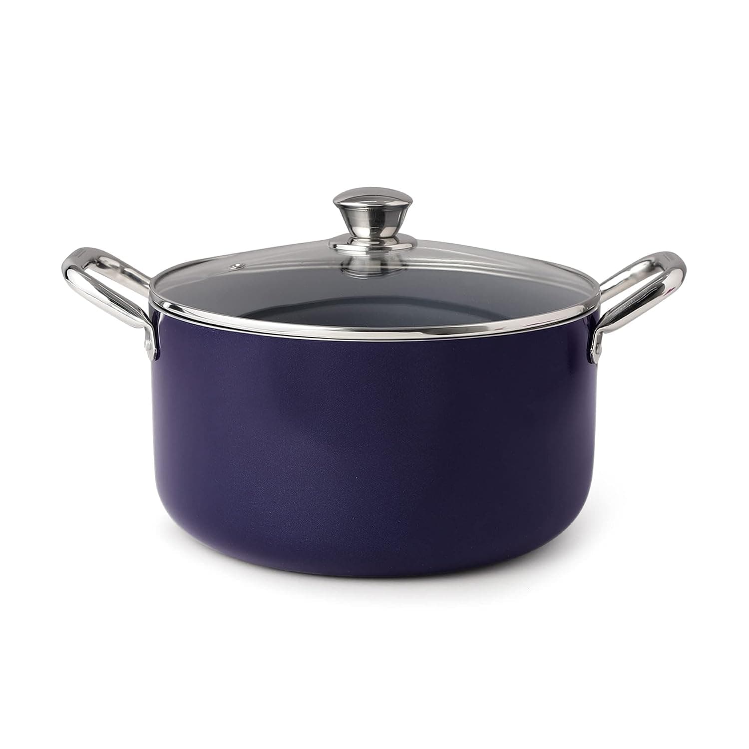 Fackelmann Ceramic Nonstick Biryani Pot, Handi, Casserole w Glass Lid 30cm | German Technology | Non-Toxic| PFOA, BPA & Nickel-Free | Induction Base - All Stoves | Even Heating | Pulao, Biryani