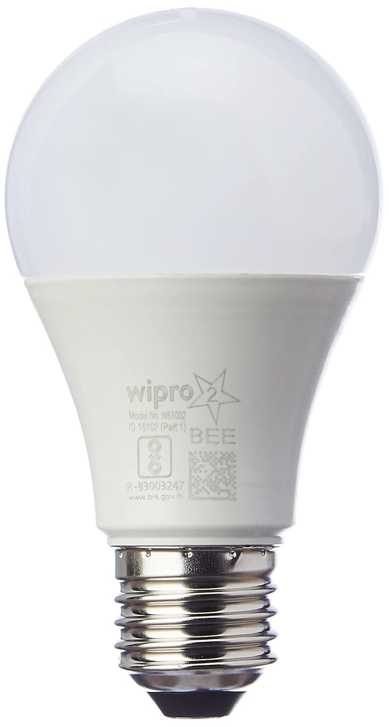 Wipro Garnet 5W LED Bulb for Home & Office |Warm White (2700K) | E27 Base|220 degree Light coverage |4Kv Surge Protection |400V High Voltage Protection |Energy Efficient | Pack of 2