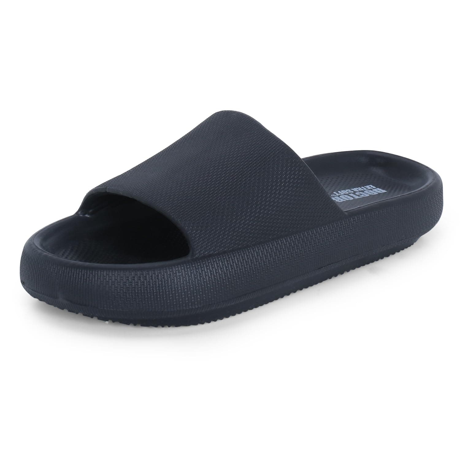 DOCTOR EXTRA SOFT Men's Classic Ultra Soft Sliders/Slippers with Cushion FootBed for Adult | Comfortable & Light Weight | Stylish & Anti-Skid | Waterproof & Everyday Flip Flops for Gents/Boys D-504