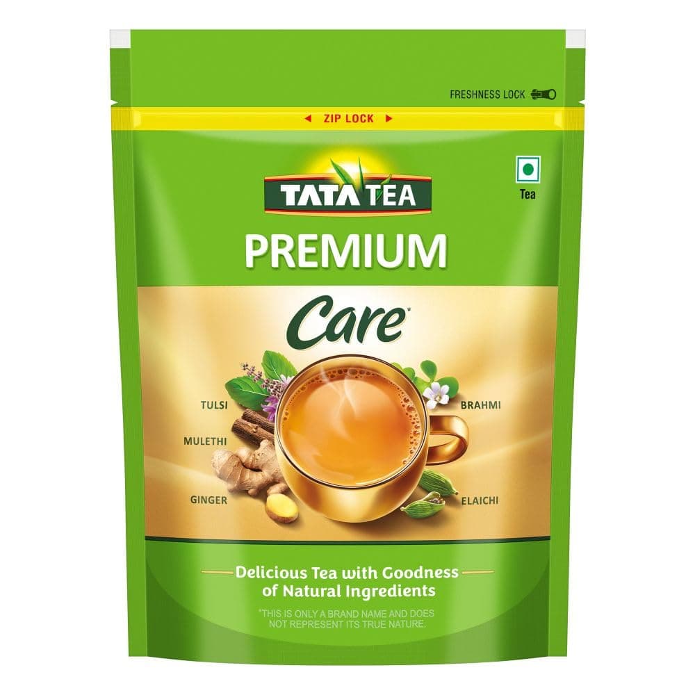 Tata Tea Premium Care Black Tea 1kg, Delicious Tea with Goodness of Tulsi, Mulethi, Ginger, Brahmi & Elaichi, Trusted Quality Tea, Loose Leaves