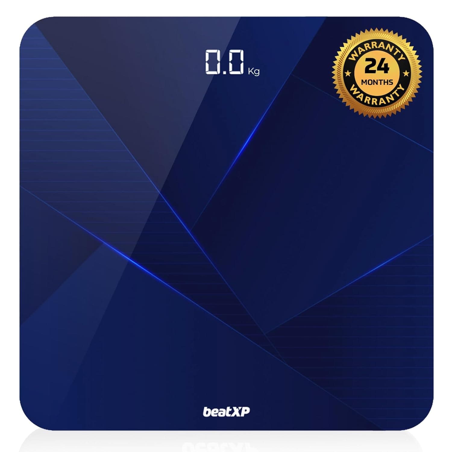 beatXP Gravity Prism Digital Weight Machine For Body Weight with Thick Tempered Glass, Best Bathroom Weighing Scale with LCD Display - 2 Year Warranty