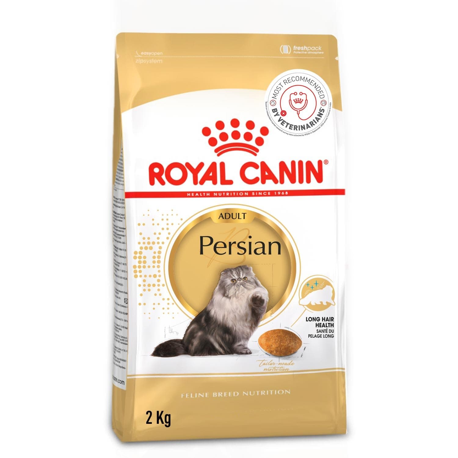 Royal Canin Persian Adult Food, Dry Food, Supports Healthy Growth & Long Hair, Digestive Health, and Reduction in Hairball Formation, 2 Kg