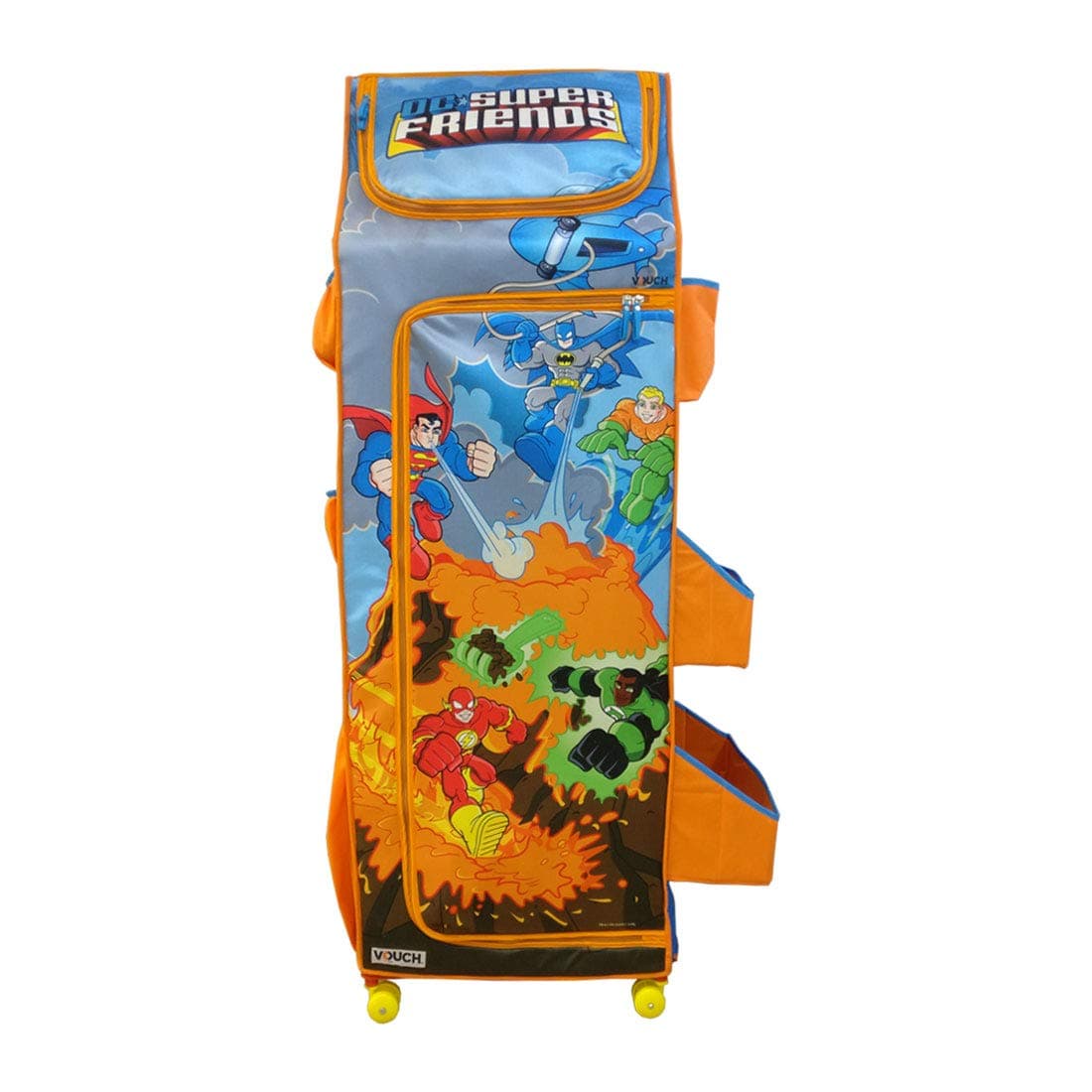 PrettyKrafts DC Super Friends Fun Closet 4 Shelves, Kids Folding Wardrobe - Super! (FC4S-DC1)