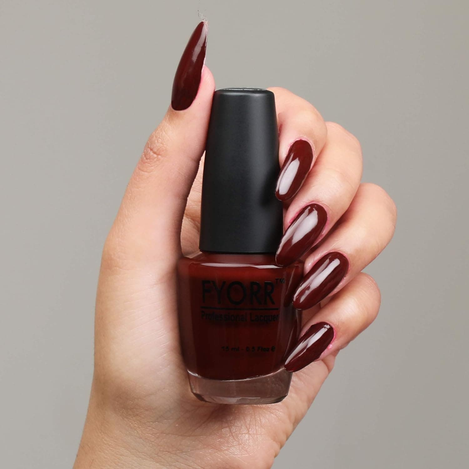 Dark Maroon Nail Polish Long Lasting Smooth Matte Finish Nail Enamel (Wine Factory),15Ml