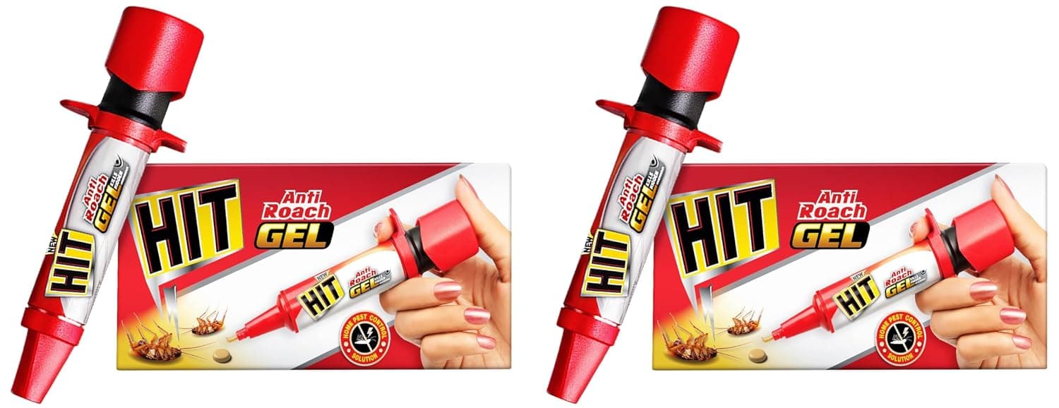 HIT Anti Roach Gel - Cockroach Killer (20g) | Kitchen Safe | Odourless | Fast and Convenient, Pack of 2
