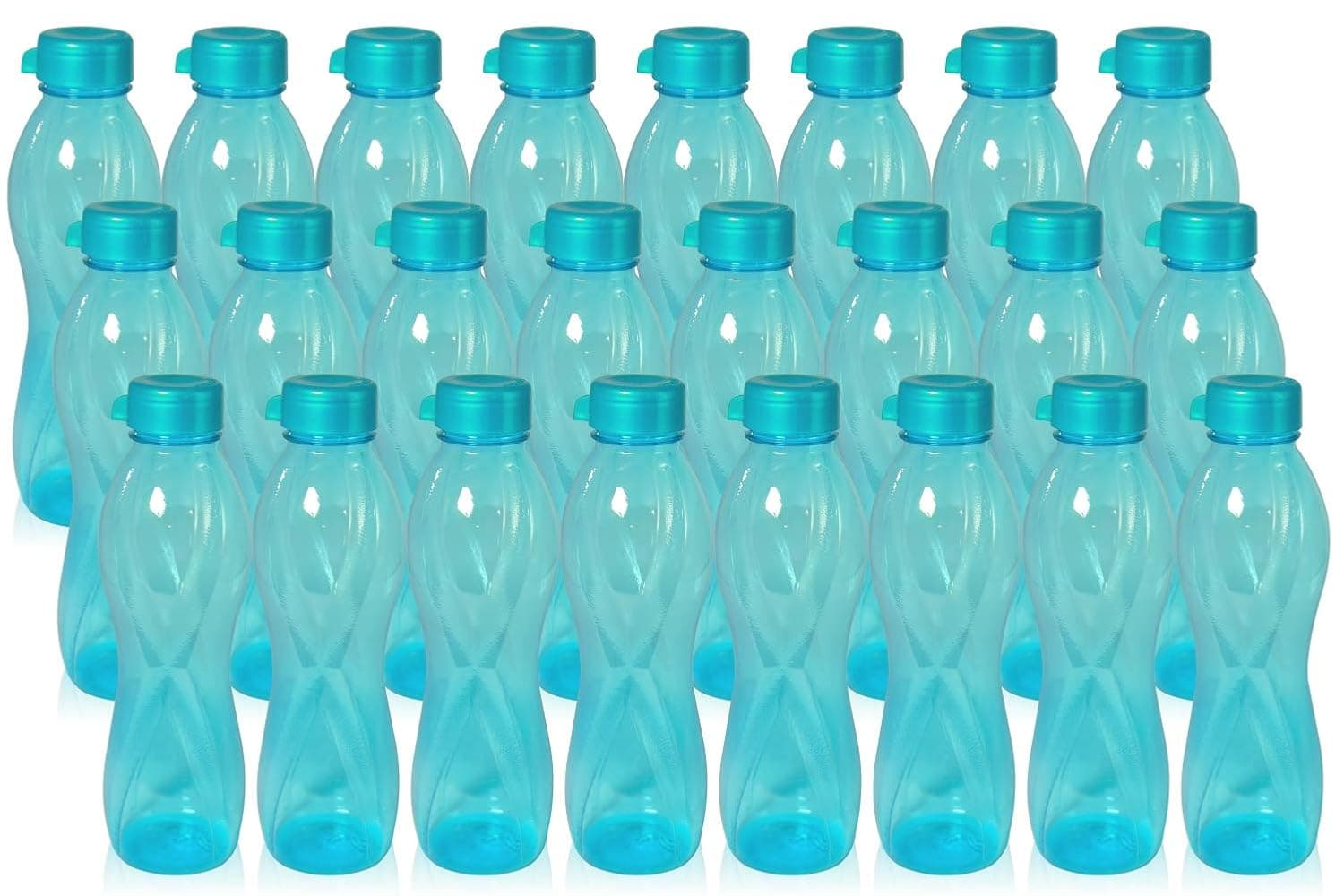 Wonder Plastic Prime Trendy Fridge Bottle Set, 24 Pc Bottle, 1000 ml, Blue Color, Made in India