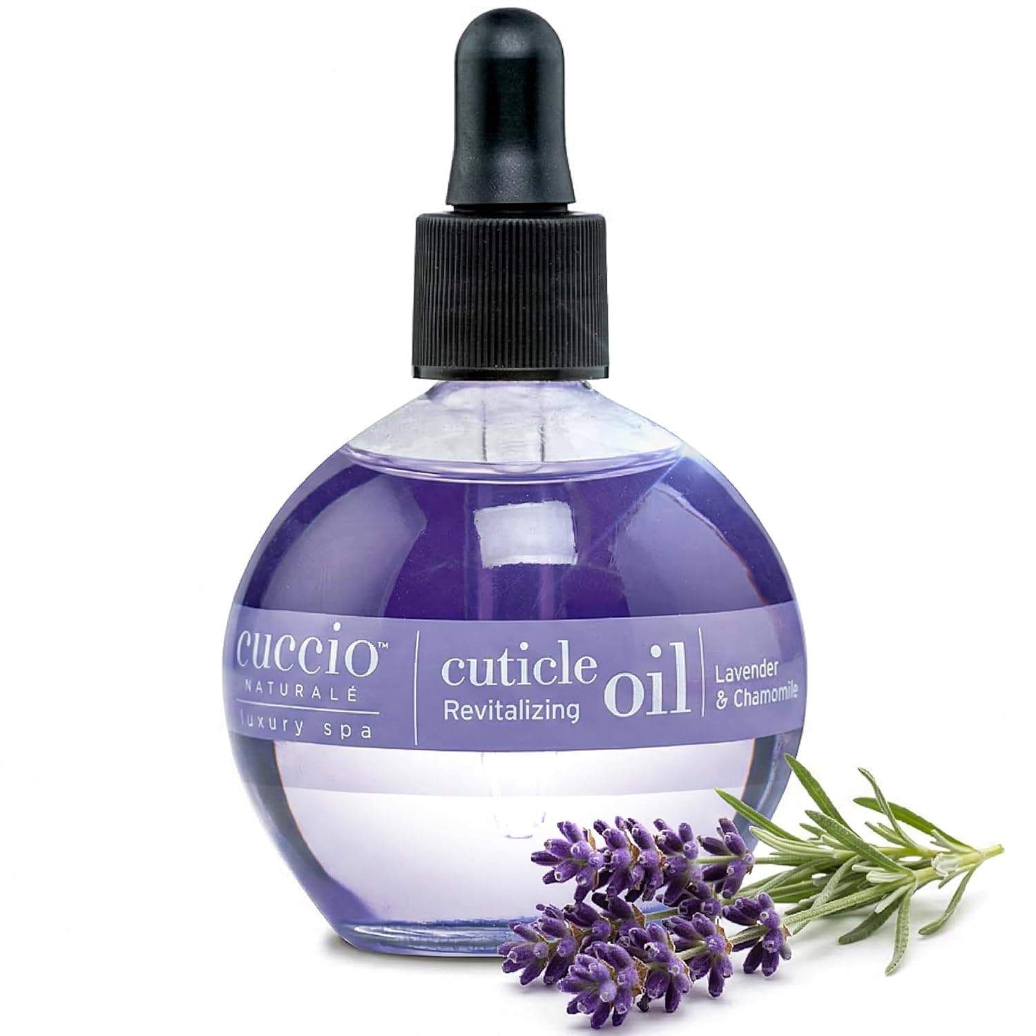 Cuccio Naturale Revitalizing Hydrating Cuticle Oil to Repair Cuticles Overnight- Remedy For Damaged And Thin Nails - Paraben And Cruelty Free - Lavender & Chamomile 2.5 Oz