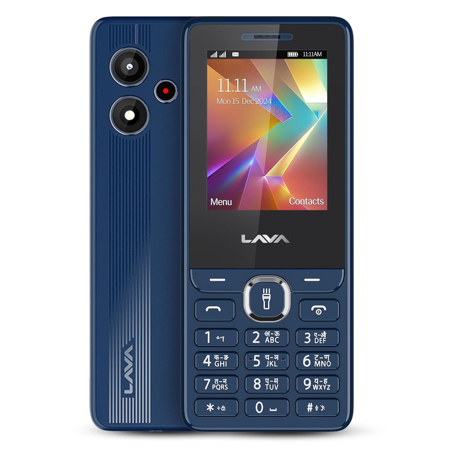 Lava A2 Smart (2025) Dual SIM Keypad Mobile Phone - 2.4'' Big Display | Built-in UPI Payments | 1200mAh Battery | Bluetooth Feature | Camera | Auto Call Recording | 9 Regional Languages - Dark Blue