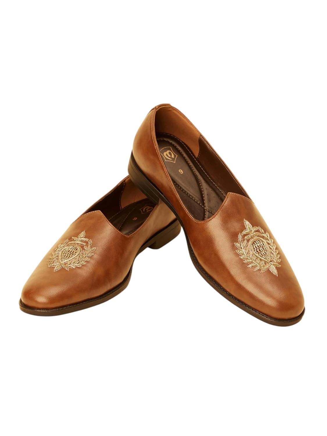 Manyavar Men's Self Embroidered Loafers Style Shoes| Ethnic Juttis and Mojaris