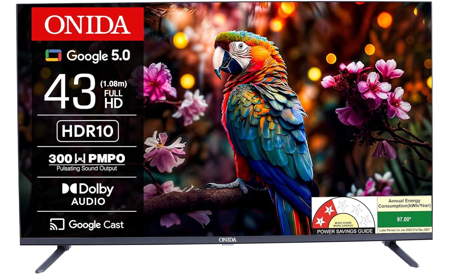 Onida 108 cm (43 inch) Nexg Series Full HD Smart LED Google TV 43FGF