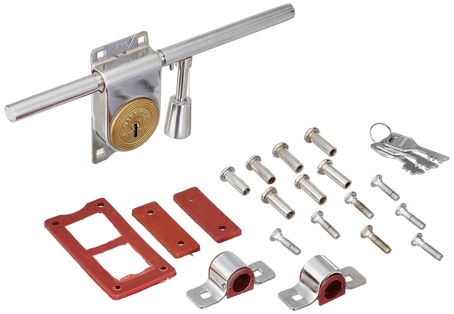 Harrison H-0501 275mm Iron Six Lever Bcp Rod Lock Set (Silver)